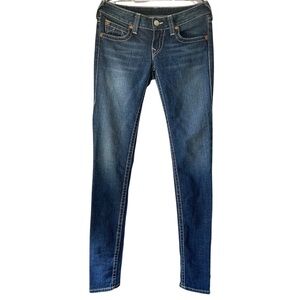 True Religion Stella Blue Skinny Low Rise Stretch Denim Jeans — SZ 28  (6/8) EUC
